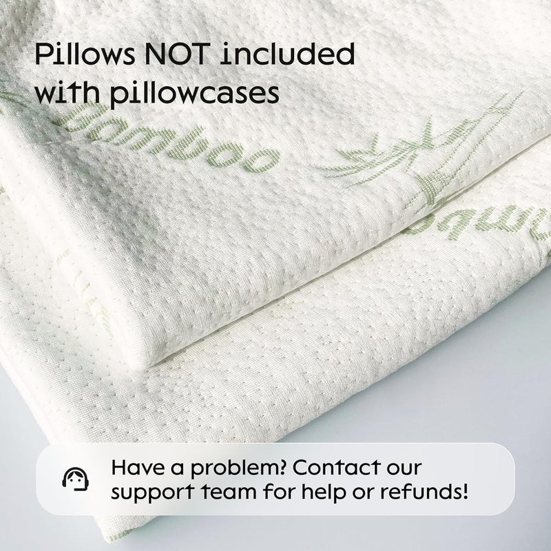 Niagara Sleep Solution 100% Waterproof Pillow Protectors Queen 20x30 Pair Zippered Pillow Case, Pillow Cover, Guaranteed Noiseless Pad, Ultra Plush Absorbent (Viscose Made from Bamboo), Green 2 Pack - Image 2